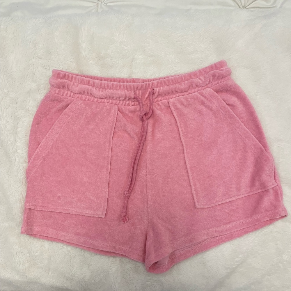Zara Pink Terrycloth Shorts